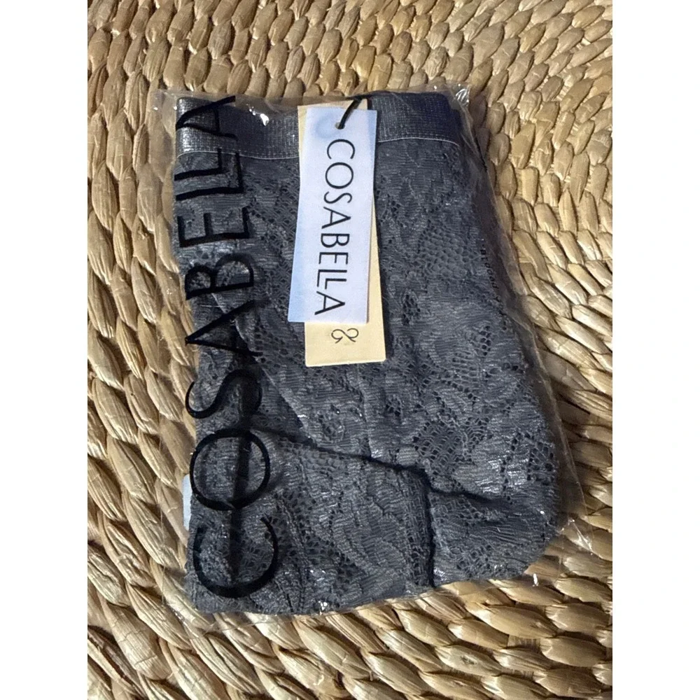 Cosabella Never Say Never Italian Thong Odisha Grey Men's Lace NWT Size M